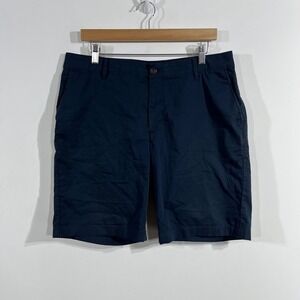 Faherty Brand All‎ Day Shorts Mens 34 Navy Blue Chino Casual Summer Old Money